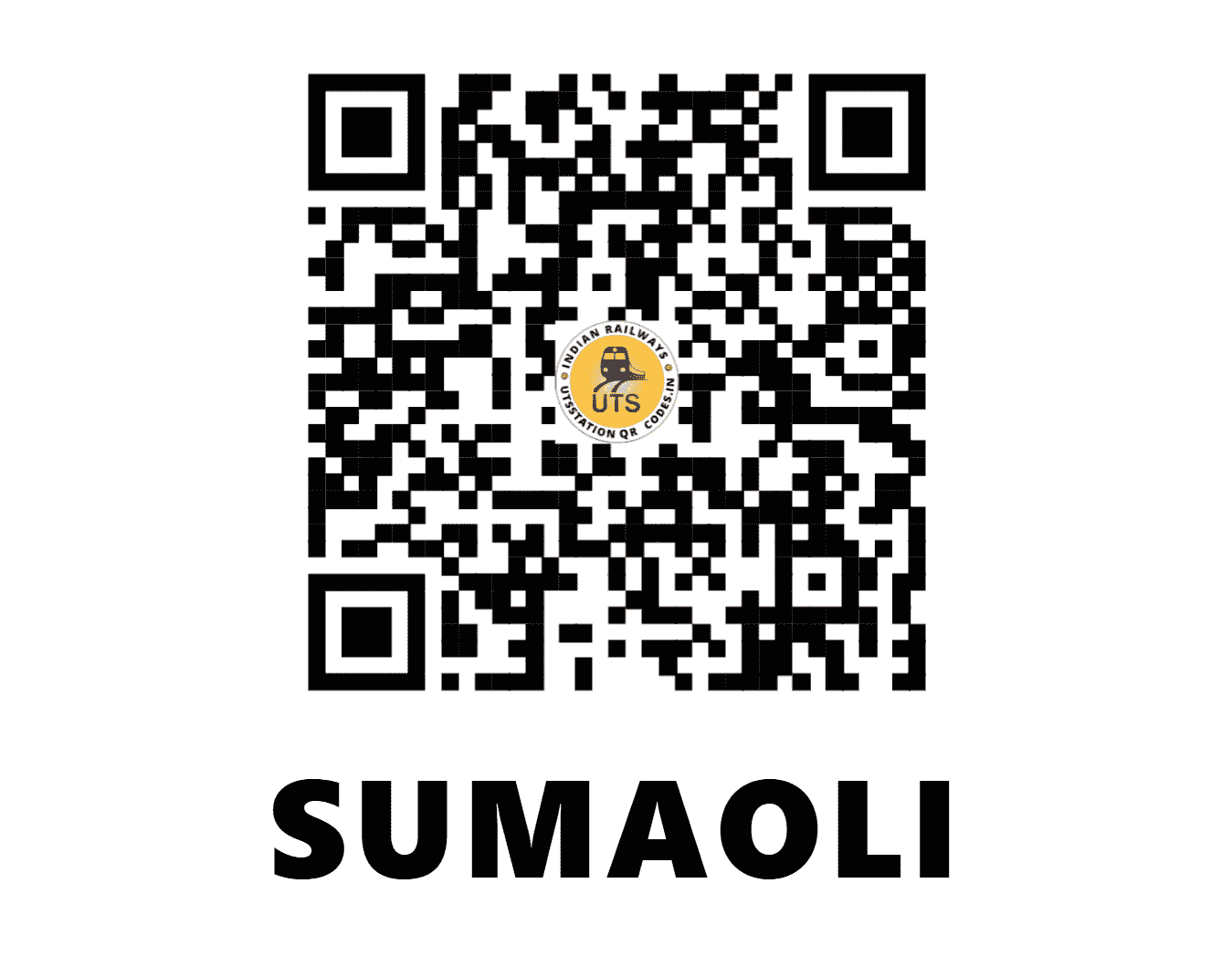 UTS QR Code for SUMAOLI - SMV (NC - MADHYA PRADESH)